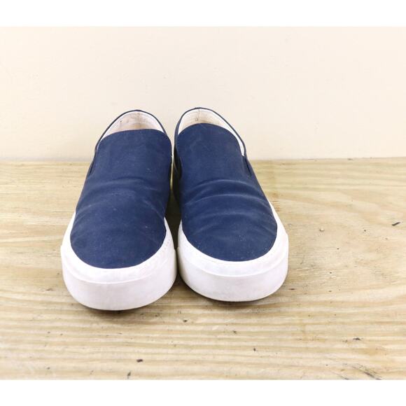 The Row Shoes Blue 38 Marie H Cotton Canvas Slip On Sneakers Italy - Picture 2 of 11
